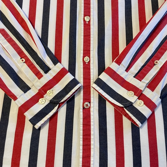 Tommy Hilfiger Slim Fit Striped Oxford Dress Shirt Men’s Large - Picture 8 of 15